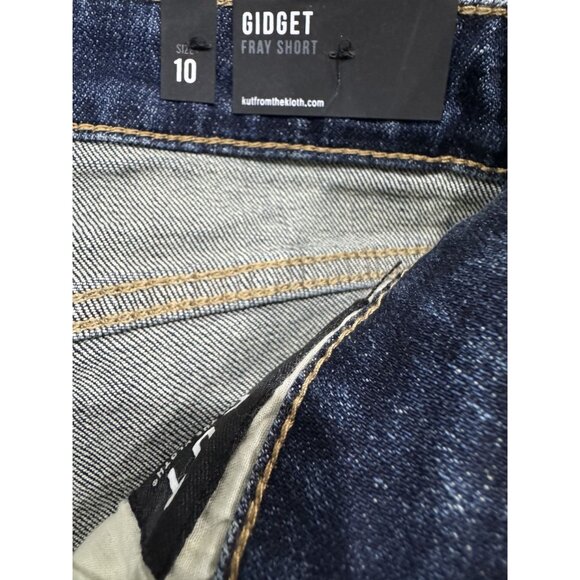 KUT From The Kloth Women Dark Blue Jean Short 10 - Picture 4 of 6